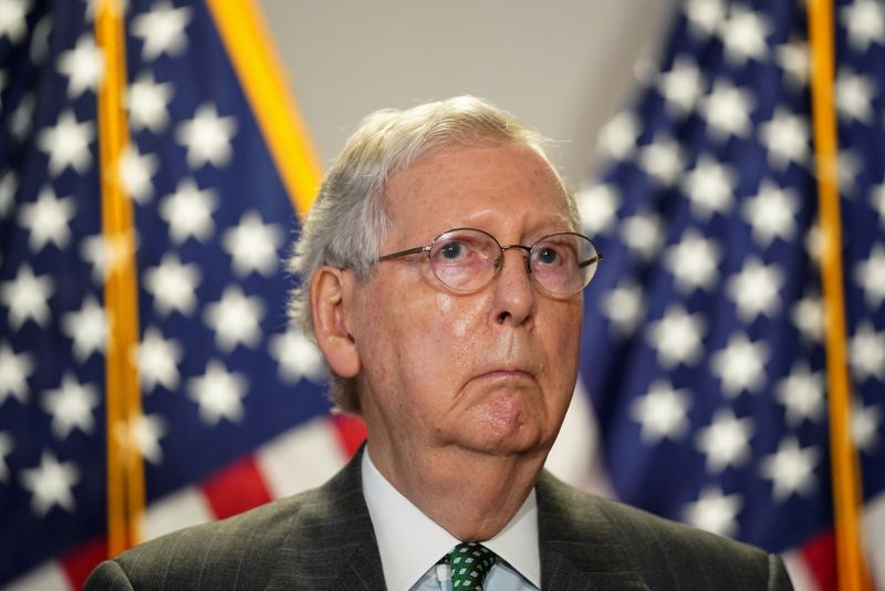 &copy; Reuters. FILE PHOTO: McConnell speaks on Capitol Hill in Washington