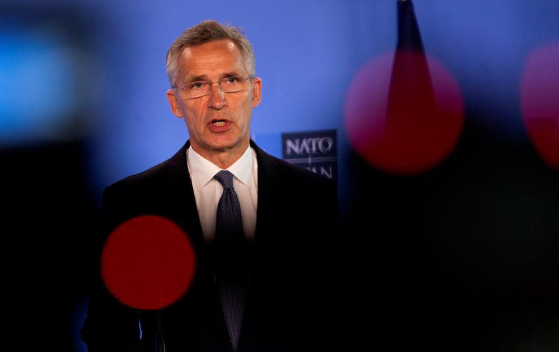 &copy; Reuters. Secretário-geral da Otan, Jens Stoltenberg, durante entrevista coletiva em Bruxelas