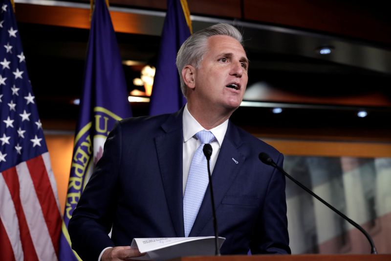 &copy; Reuters. House Republican Leader Kevin McCarthy weekly news conference in Washington