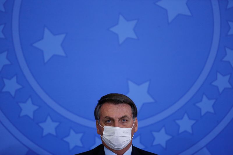 &copy; Reuters. Presidente Jair Bolsonaro no Palácio do Planalto, em Brasília