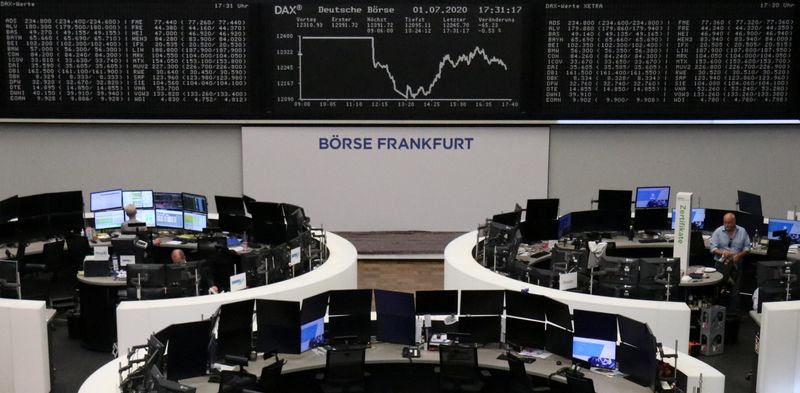 &copy; Reuters. Bolsa de valores de Frankfurt, Alemanha