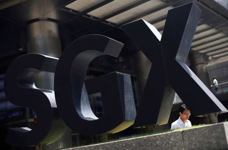 &copy; Reuters. An SGX sign is pictured at Singapore Stock Exchange