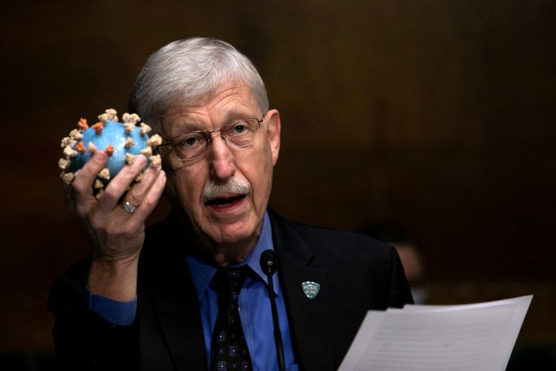 &copy; Reuters. Diretor dos Insritutos Nacionais de Saúde dos EUA, Francis Collins, durante audiência no Congresso em Washington