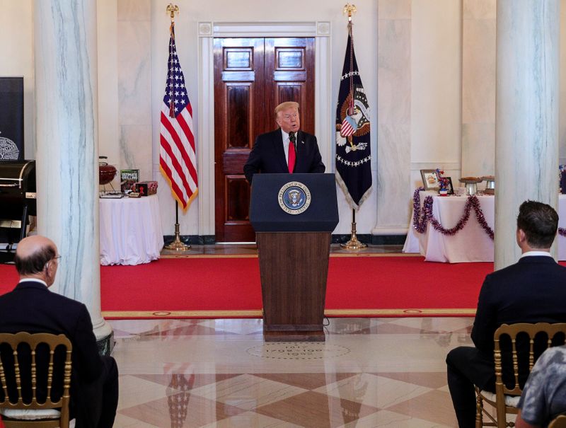 &copy; Reuters. U.S. President Trump hosts Spirit of America Showcase event at the White House in Washington