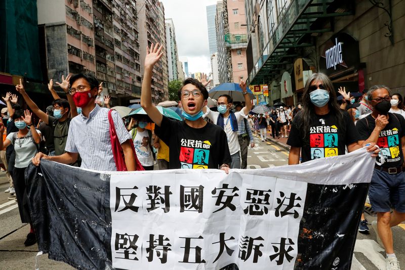 &copy; Reuters. 香港の民主化運動家ら「亡命議会」を検討、国家安全法施行で