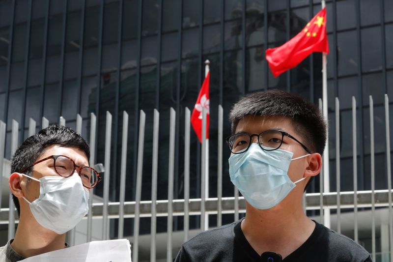 &copy; Reuters. UN MILITANT DE HONG KONG EXHORTE LE MONDE À S&apos;OPPOSER À LA CHINE