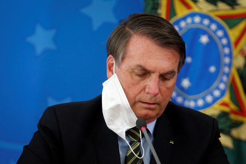 &copy; Reuters. Presidente Jair Bolsonaro durante entrevista coletiva em Brasília