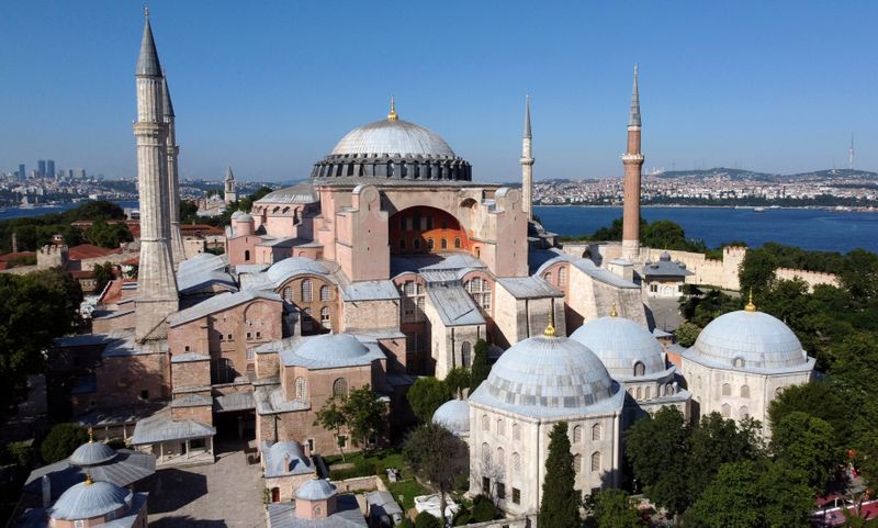 &copy; Reuters. FILE PHOTO: Byzantine-era monument of Hagia Sophia or Ayasofya is seen in Istanbul