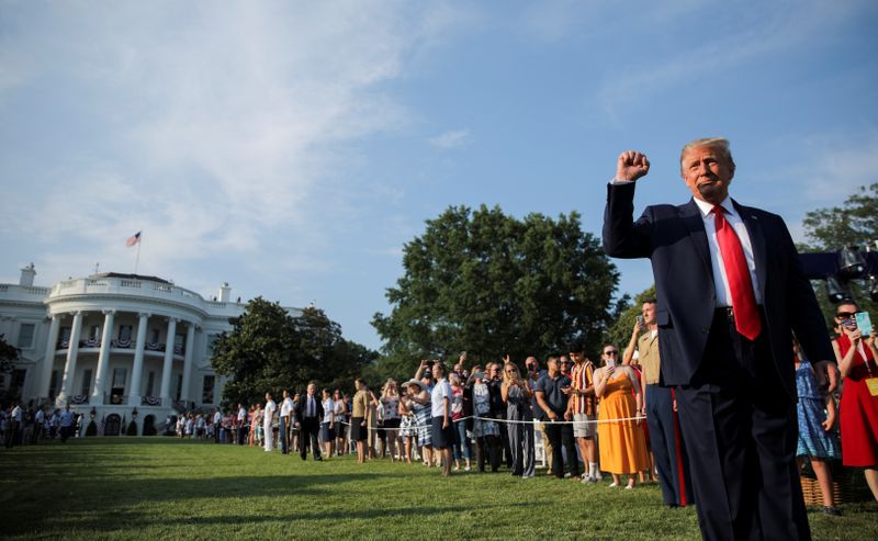 © Reuters. U.S. President Donald Trump holds 4th of July U.S. Independence Day celebrations at the White House