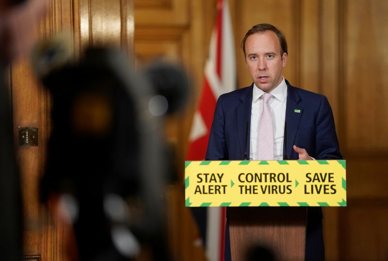 © Reuters. UK government daily briefing on coronavirus updates