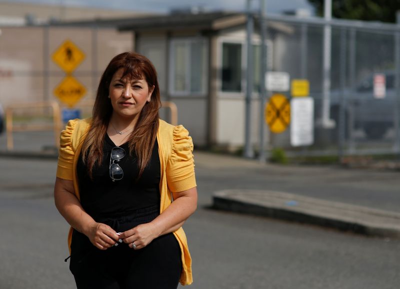 &copy; Reuters. Sandra Videla poses outside the Northwest ICE Processing Center in Tacoma