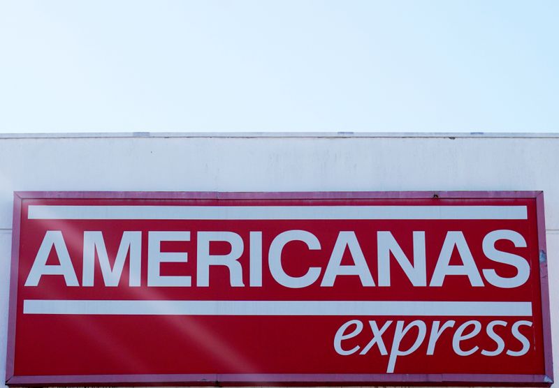 &copy; Reuters. Logo da Lojas Americanas no Rio de Janeiro