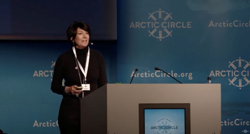 &copy; Reuters. Ghislaine Maxwell speaks at the Arctic Circle Forum in Reykjavik