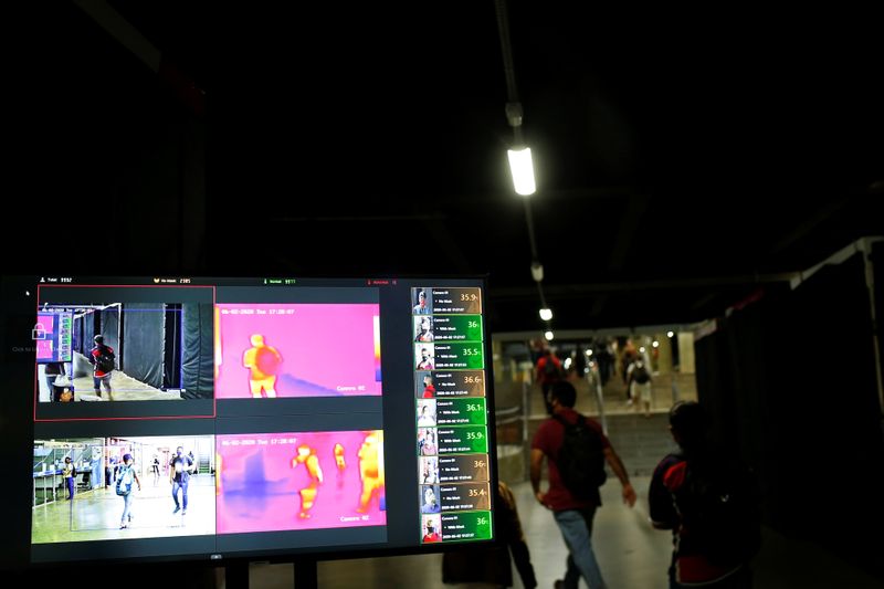 © Reuters. Câmera térmica instalada em terminal metroviário em Brasília (DF)