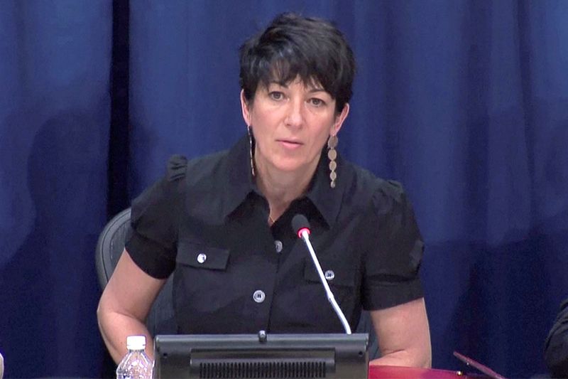 &copy; Reuters. Ghislaine Maxwell speaks at a news conference at the United Nations in New York