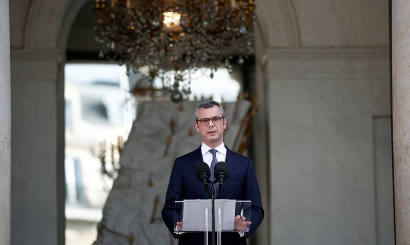 © Reuters. Announcement of the new French government at the Elysee Palace in Paris