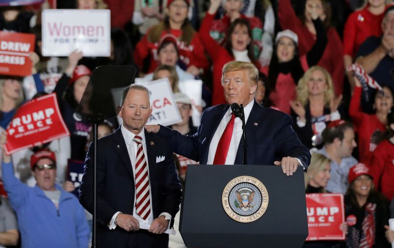 &copy; Reuters. FILE PHOTO: U.S. President Donald Trump campaign rally in Wildwood