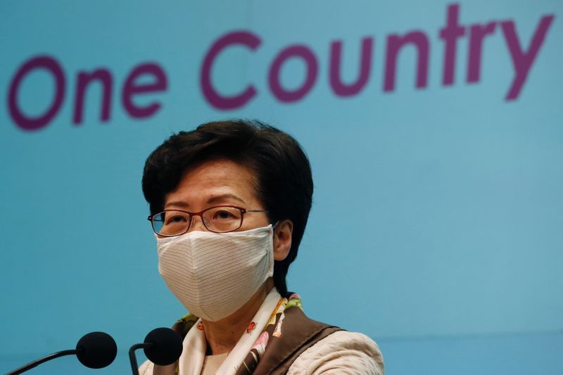 &copy; Reuters. Líder executiva de Hong Kong, Carrie Lam, durante entrevista coletiva