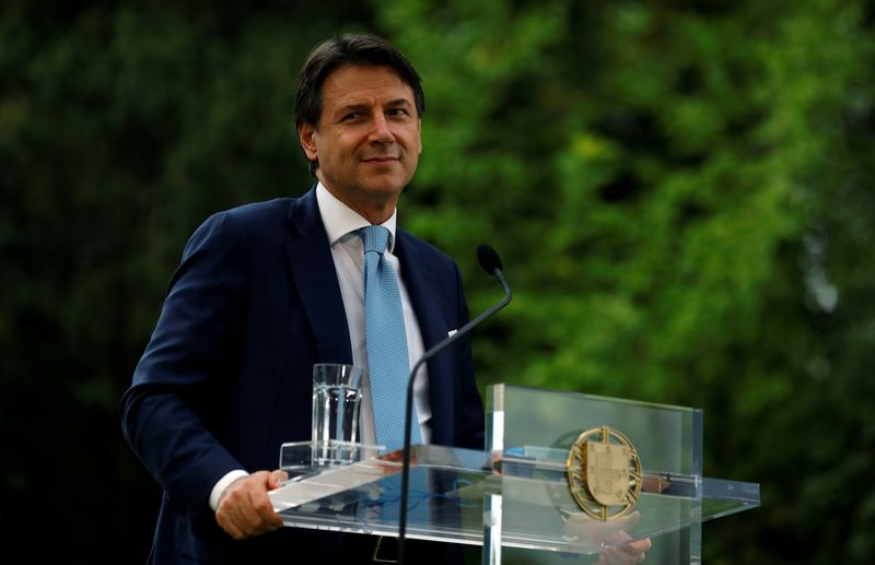 &copy; Reuters. Italian PM Conte meets his Portuguese counterpart Costa in Lisbon