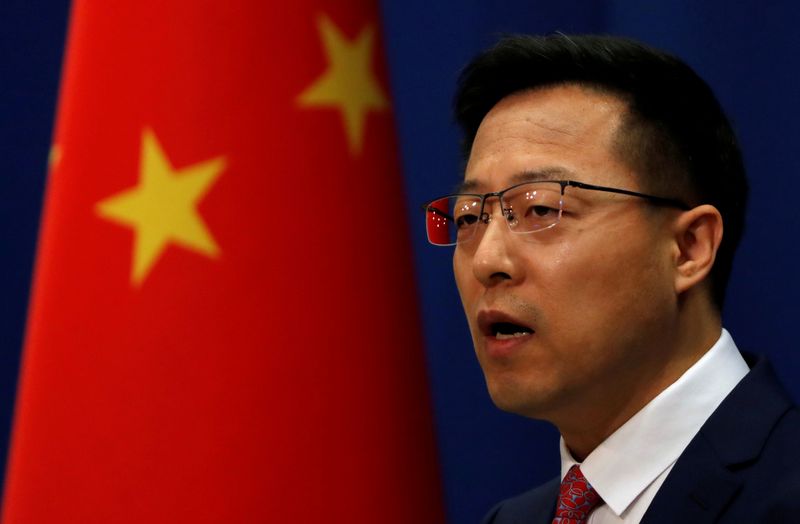 &copy; Reuters. Porta-voz do Ministério das Relações Exteriores da China, Zhao Lijian, durante entrevista coletiva em Pequim