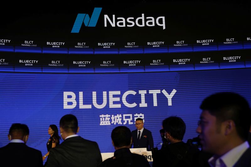 © Reuters. BlueCity Holdings Ltd debut on Nasdaq
