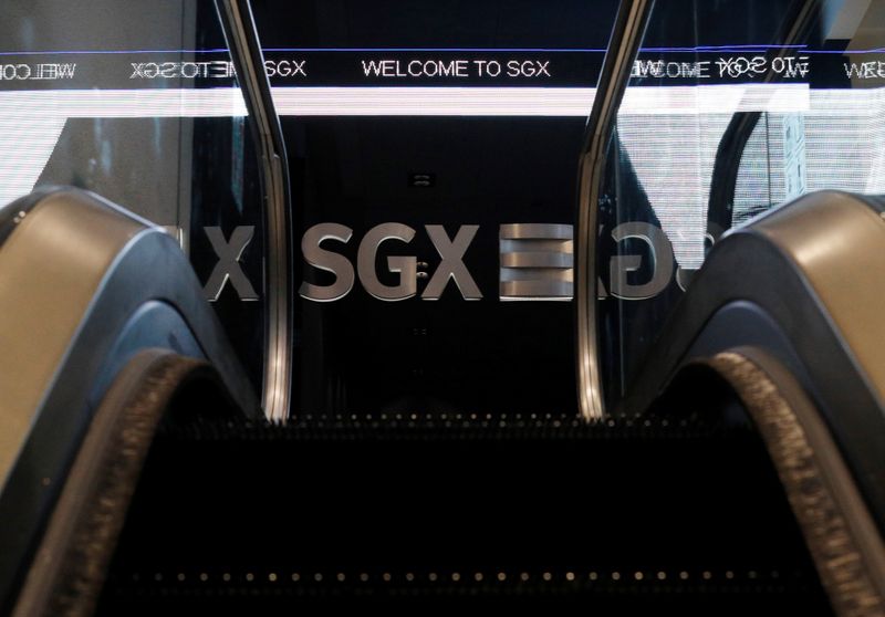&copy; Reuters. An SGX sign is pictured at Singapore Stock Exchange