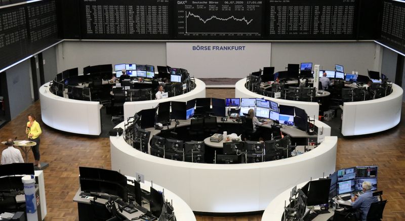 &copy; Reuters. The German share price index DAX graph is pictured at the stock exchange in Frankfurt