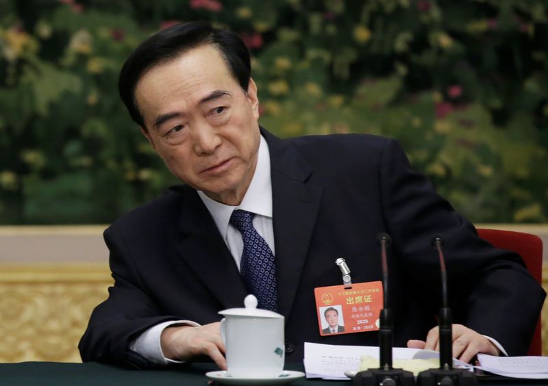 &copy; Reuters. أمريكا تفرض عقوبات على أربعة صينيين بينهم سكرتير الحزب الشيوعي في شينجيانغ