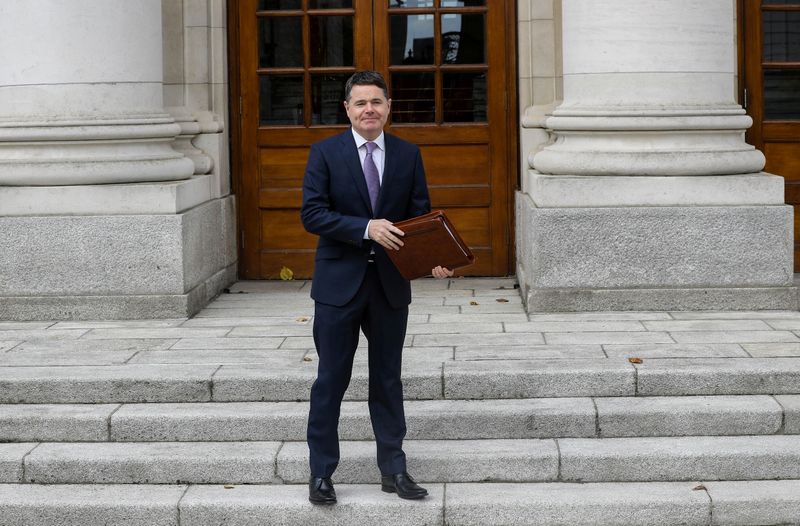 &copy; Reuters. Irish Finance Minister Paschal Donohoe presents Budget 2020 at Government Buildings in Dublin