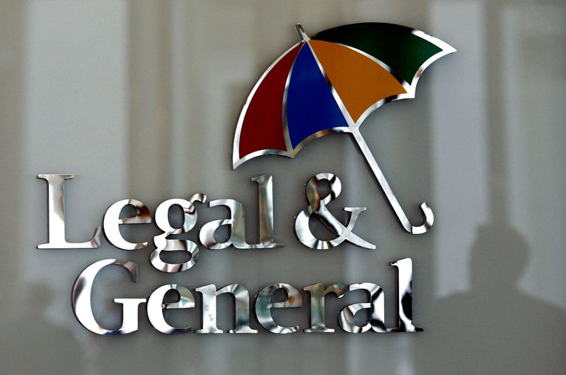 &copy; Reuters. The logo of Legal &amp; General insurance company is seen at their office in central London