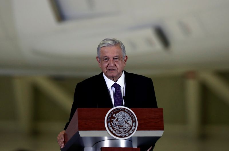 &copy; Reuters. Mexico&apos;s President Lopez Obrador holds a news conference in Mexico City