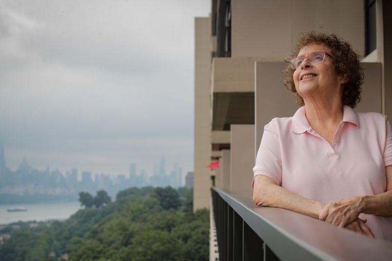 &copy; Reuters. Laura Gross looks out from her balcony in Fort Lee, New Jersey
