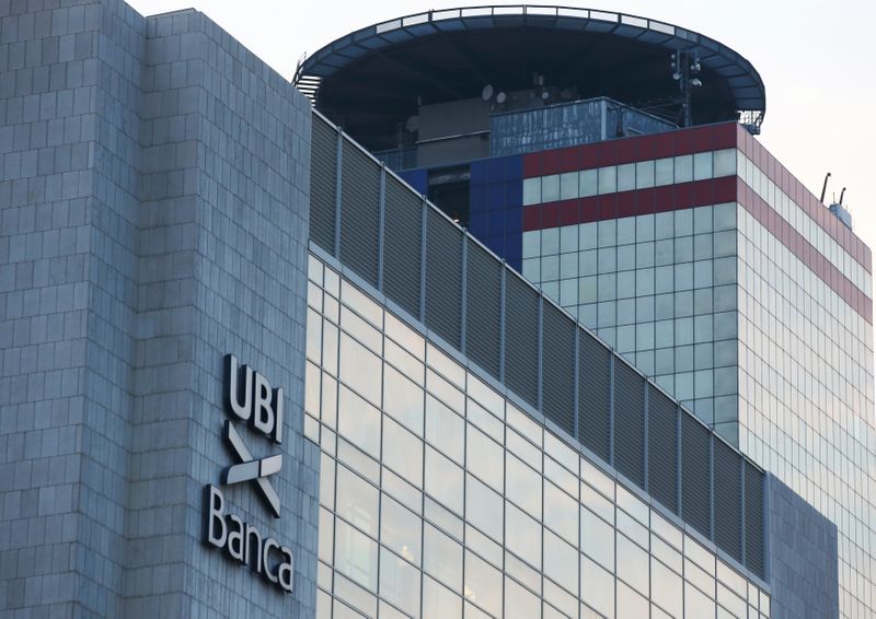 &copy; Reuters. The headquarter of UBI bank is seen in Brescia