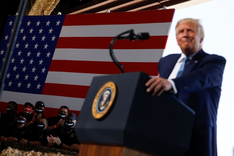 &copy; Reuters. Presidente dos EUA, Donald Trump, em Yuma, Arizona