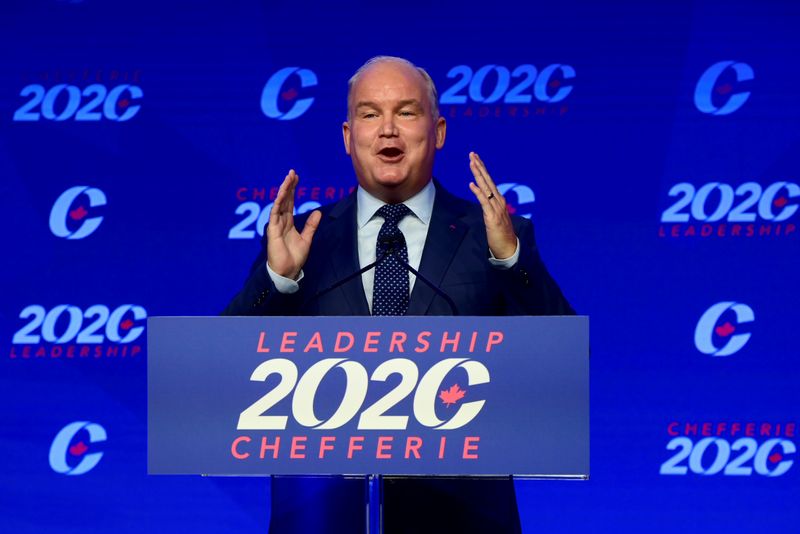 &copy; Reuters. Conservative Party of Canada Leader Erin O&apos;Toole speaks after his win at the 2020 Leadership Election, in Ottawa