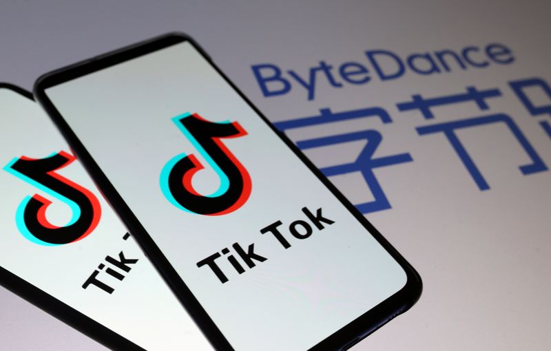 &copy; Reuters. Логотипы TikTok и ByteDance