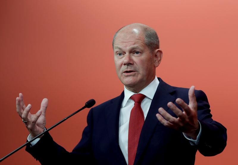 &copy; Reuters. German Finance Minister and Vice-Chancellor Scholz attends a news conference in Vienna