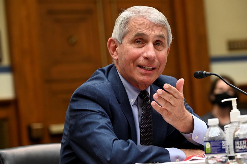 &copy; Reuters. Anthony Fauci durante audiência na Câmara dos Deputados dos EUA