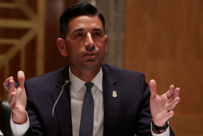 &copy; Reuters. FILE PHOTO: U.S. Senate Homeland Security and Governmental Affairs conducts oversight hearing on &apos;DHS Personnel Deployments to Recent Protests&apos;