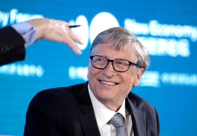 &copy; Reuters. FILE PHOTO: Bill Gates, Co-Chair of Bill &amp; Melinda Gates Foundation, attends a conversation at the 2019 New Economy Forum in Beijing