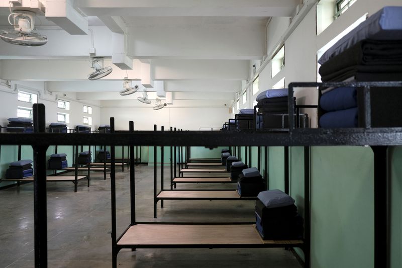 © Reuters. FILE PHOTO: A prison cell is seen at Pik Uk Prison, in Hong Kong