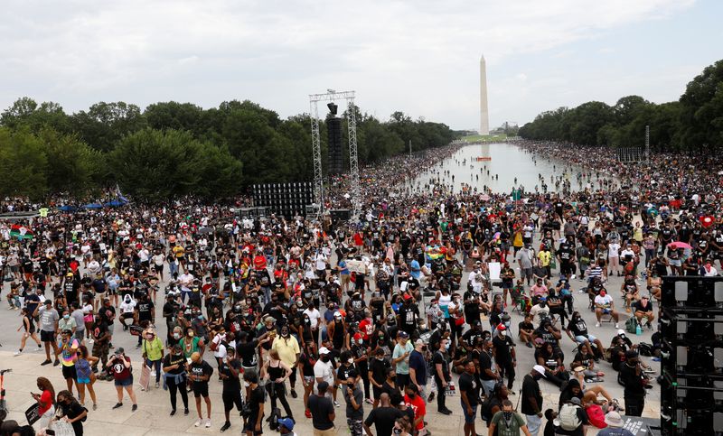 &copy; Reuters. مسيرة جديدة في واشنطن في ذكرى خطاب مارتن لوثر كينج &quot;لدي حلم&quot;