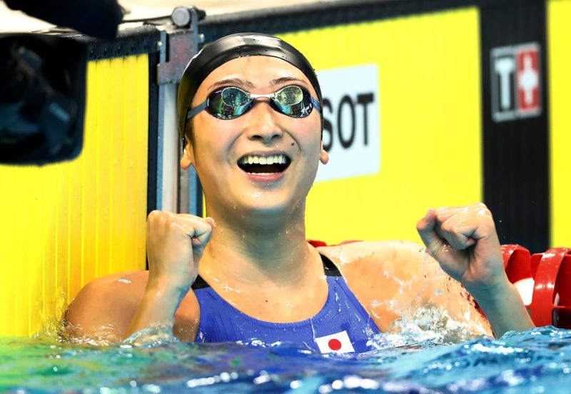 &copy; Reuters. السباحة ريكاكو تفوز بأول سباق منذ اكتشاف مرضها