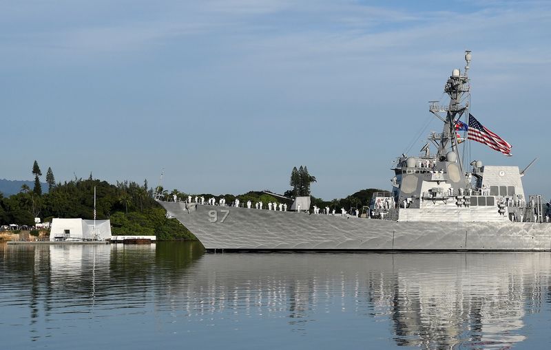 © Reuters. 米軍の駆逐艦、台湾海峡を通過　2週間で2度目