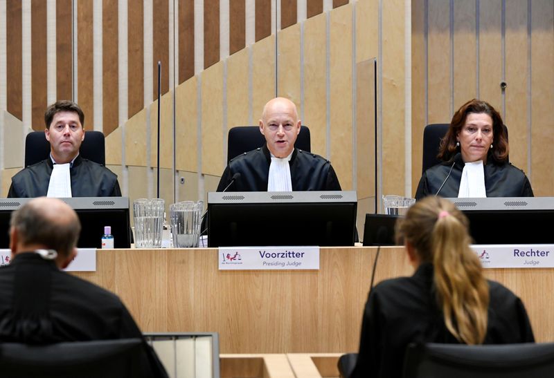 &copy; Reuters. Trial of the Malaysia Airlines flight MH17 at The Schiphol Judicial Complex in Badhoevedorp