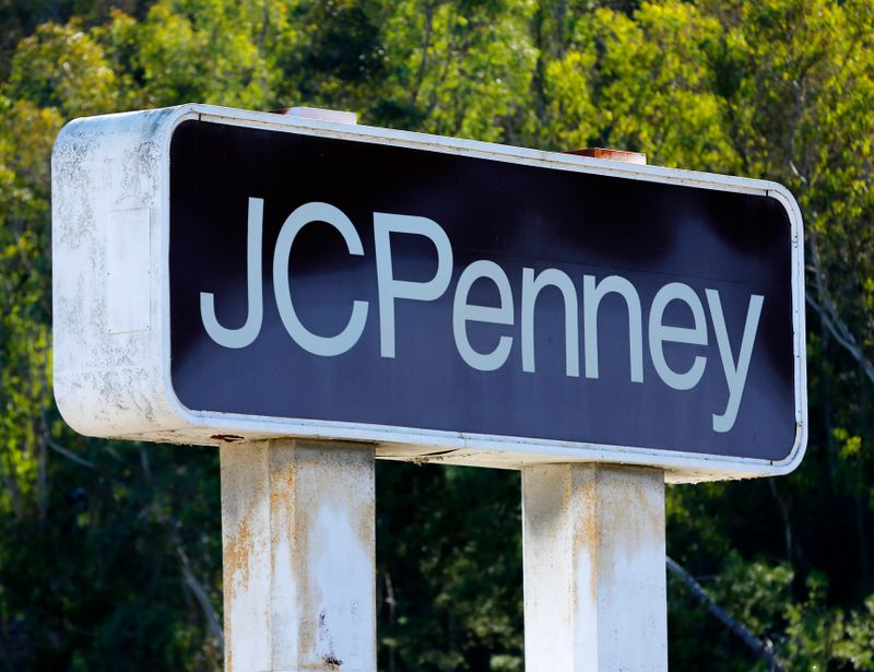 &copy; Reuters. A JC Penny department store sign is shown in Oceanside