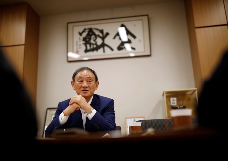 &copy; Reuters. 菅官房長官、2日午後に自民総裁選への出馬表明　会見へ＝報道