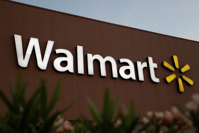 &copy; Reuters. Logo of Walmart is pictured at one of their stores in Monterrey