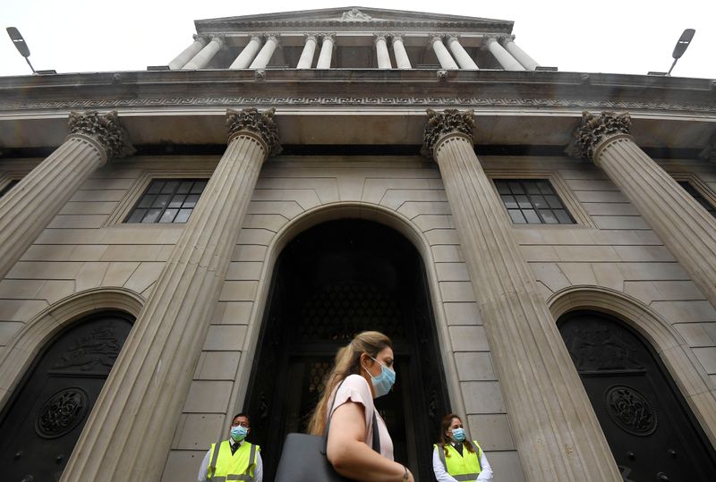 &copy; Reuters. The Bank of England is seen in the City of London, Britain