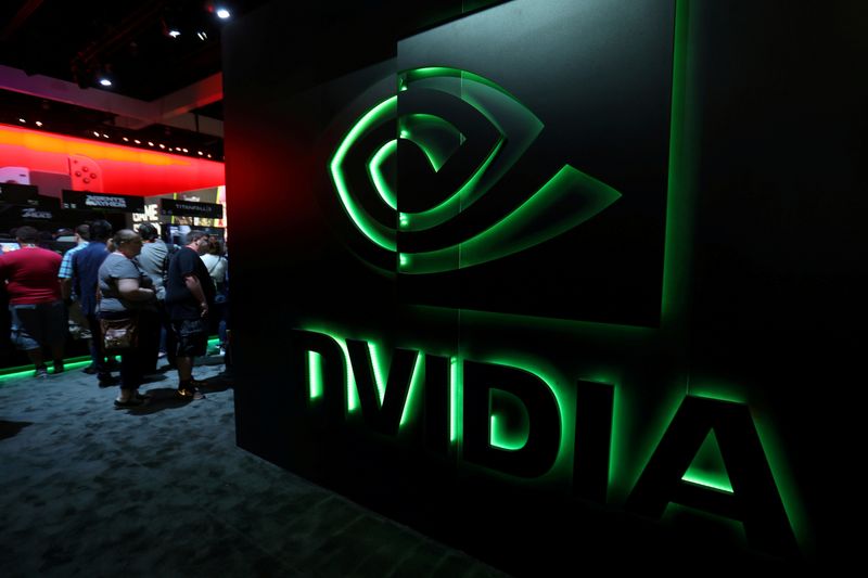&copy; Reuters. FILE PHOTO: Nvidia at the E3 2017 Electronic Entertainment Expo in Los Angeles